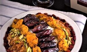 افطار و سحر مقوی با خرما پلو اهوازی (بدون گوشت)