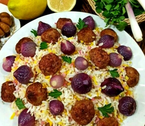 دستور پخت سوغان پلو (پیاز پلو) اردبیلی