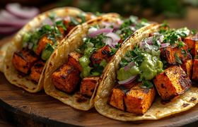 (ویدئو) طرز تهیه یک غذای مکزیکی با سیب زمینی شیرین و آووکادو