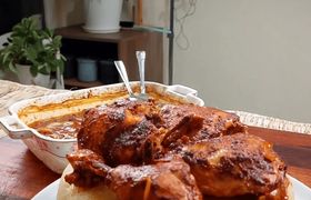 (ویدئو) طرز پخت چلو مرغ لبنانی با سس و ادویه عربی