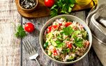 طرز تهیه سالاد تبوله با کینوا کاملا رژیمی و خوشمزه