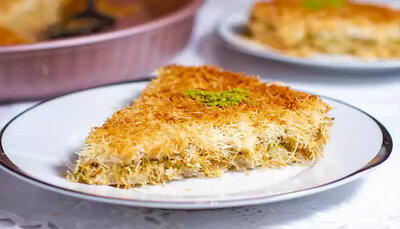 طرز تهیه دسر کادایف ترکیه‌ای لذیذ و مجلسی