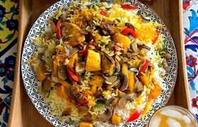 طرز تهیه قارچ پلو با مرغ، پلو مخلوط خوشمزه و مقوی