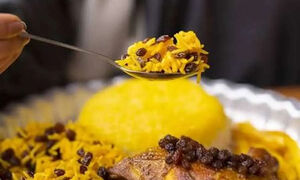 طرز تهیه کشمش پلو یا ممیج پلا اصیل مازندرانی