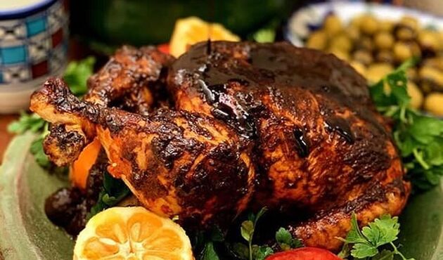 مرغ لونگی گیلانی ؛ این یک دستور خوشمزه برای شکم پر کردن مرغ است